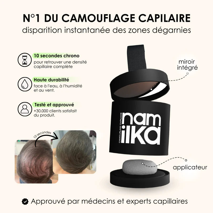 Poudre Capillaire ALIVER – Couvrance Instantanée & Résultat Naturel